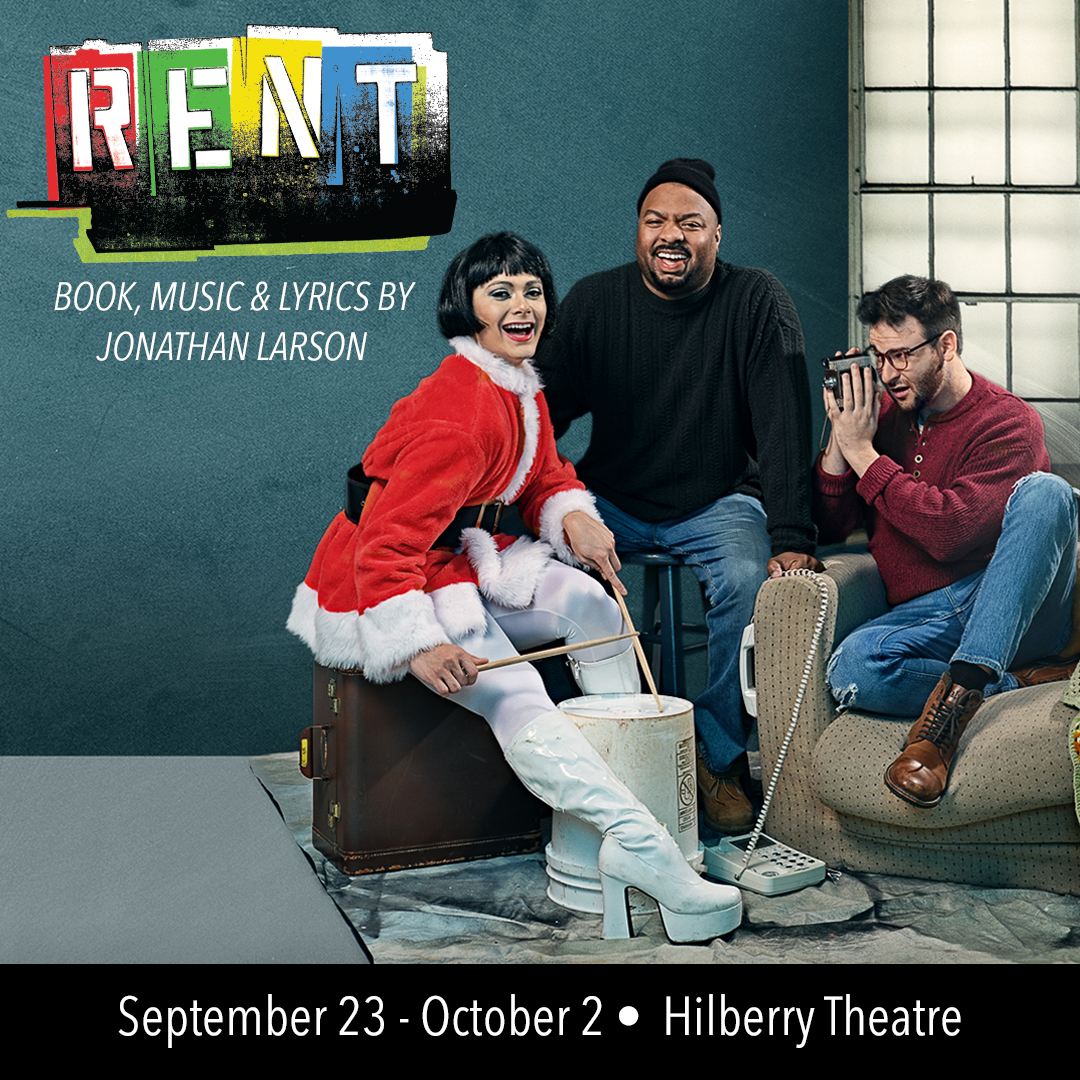 Actors portray Angel, Tom and Mark from Rent the musical by Jonathan Larson